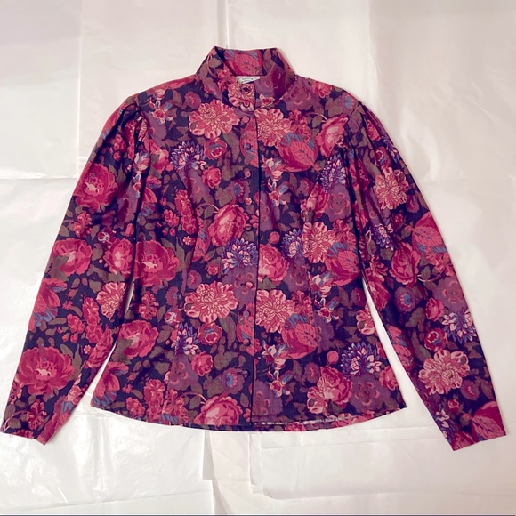Laura Ashley Tops - Vintage Laura Ashley Classic Floral Blouse